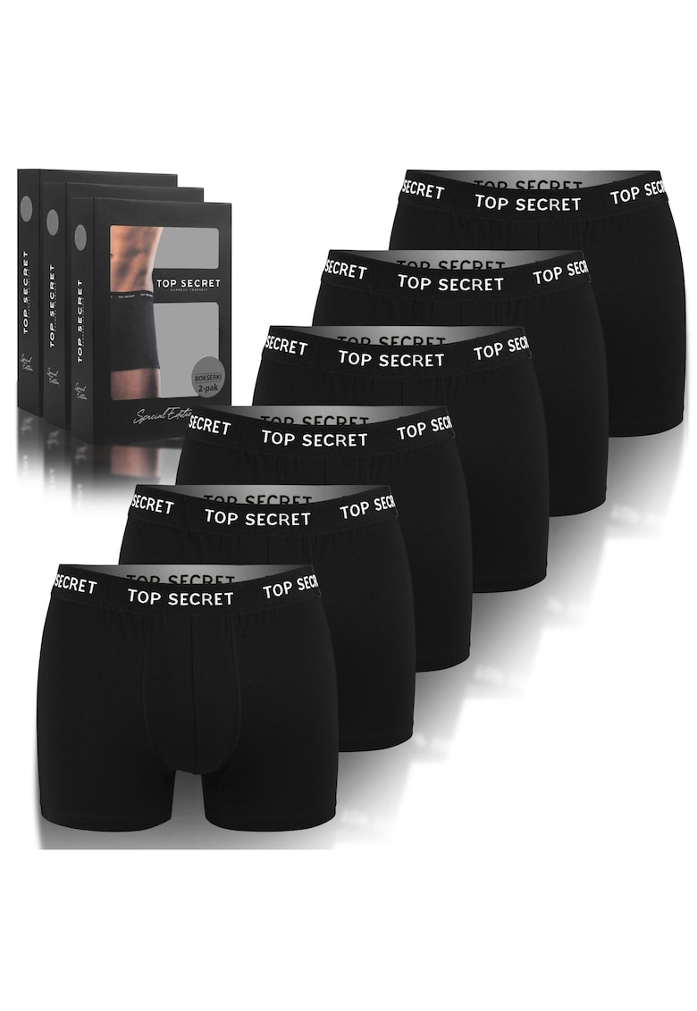 Set 6 Boxeri Barbati - Bumbac - Negru