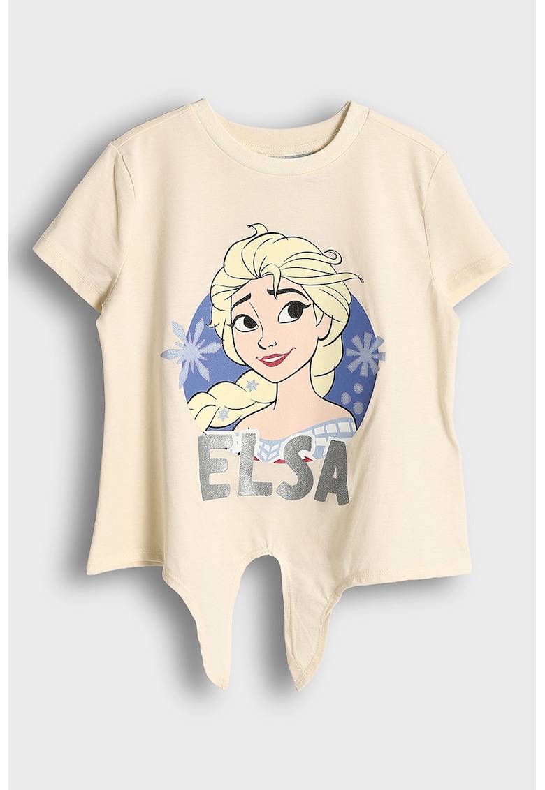 Tricou cu tematica Frozen - Piersica/Albastru