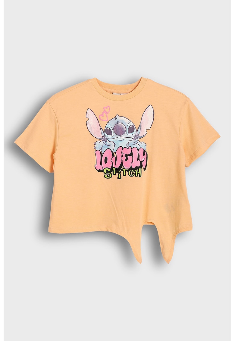 Tricou cu imprimeu Stitch - Roz deschis/Roz somon