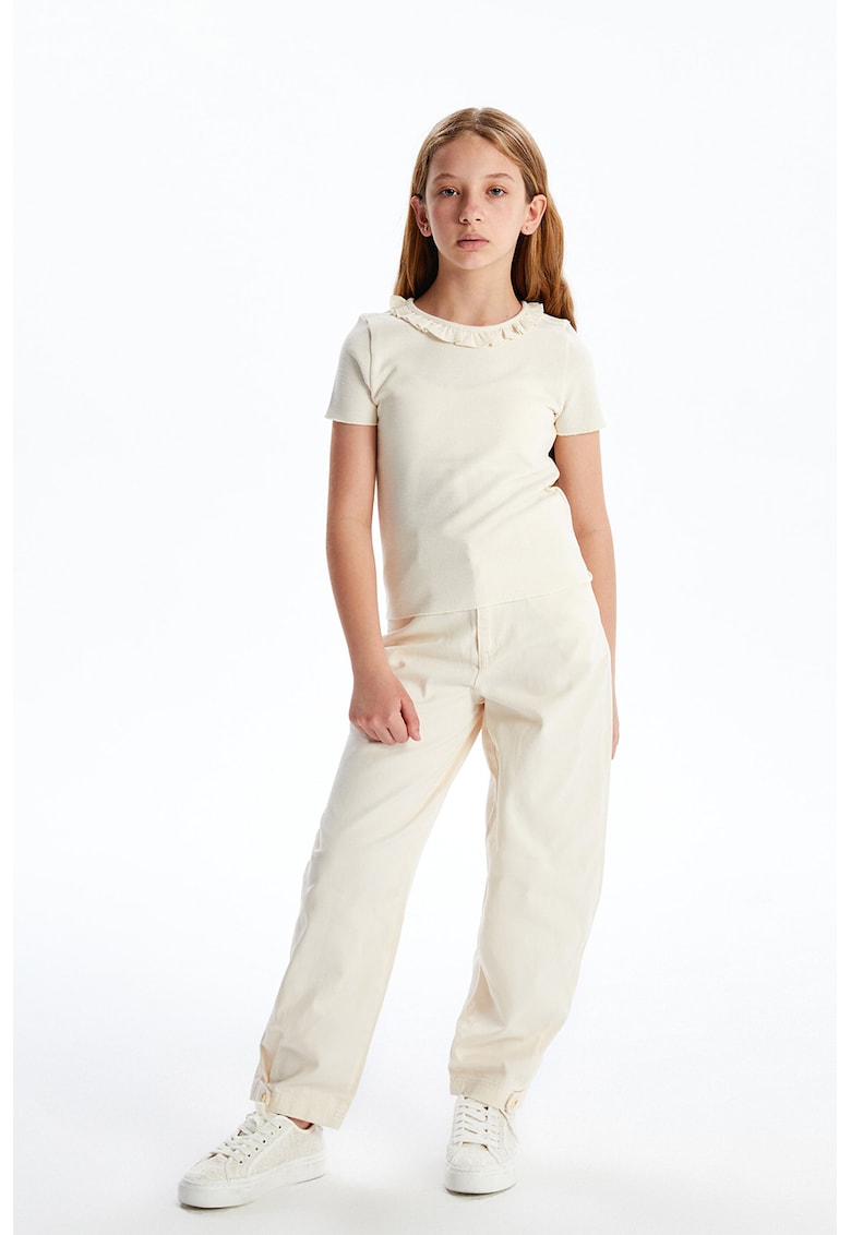 Pantaloni cu croiala ampla - Crem