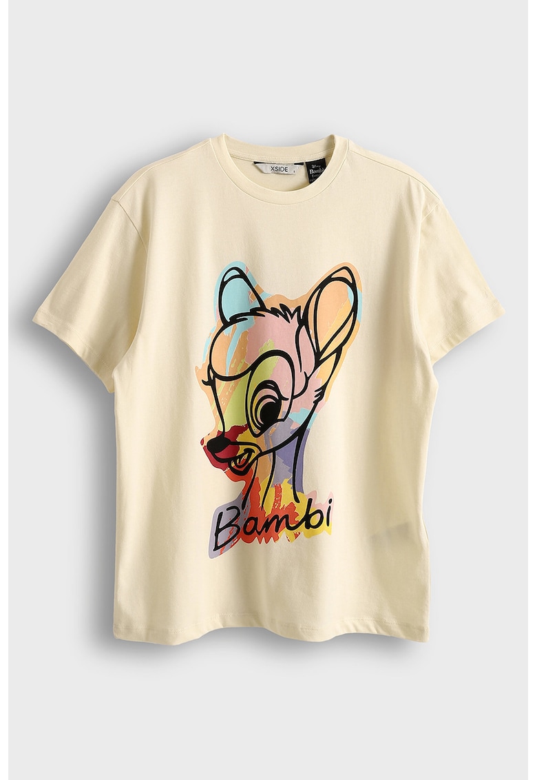 Tricou cu imprimeu cu desene - Galben pal/Roz/Albastru