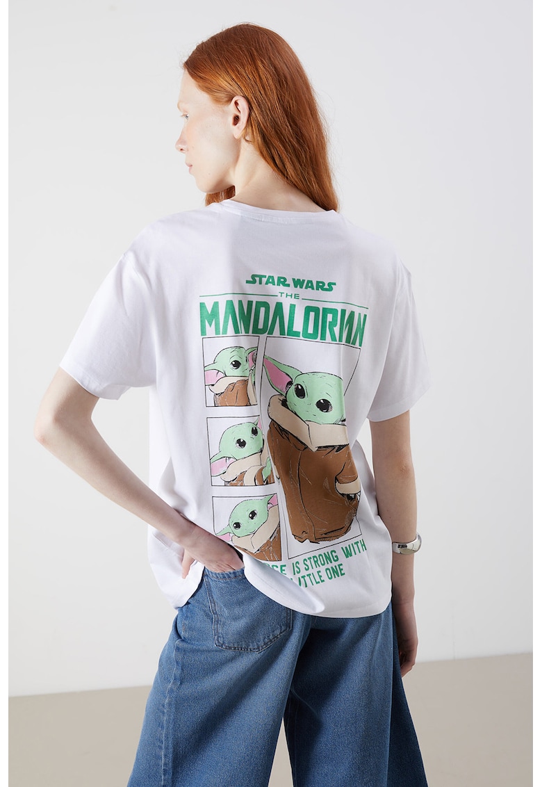Tricou lejer cu imprimeu - Alb optic