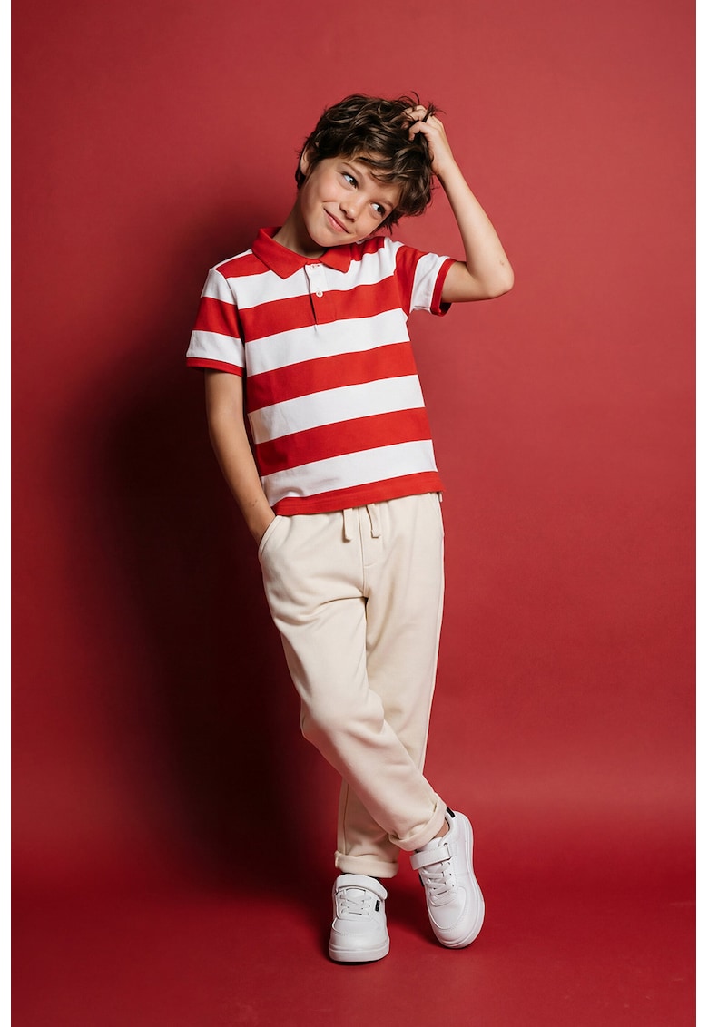 Pantaloni de trening cu snur - Crem
