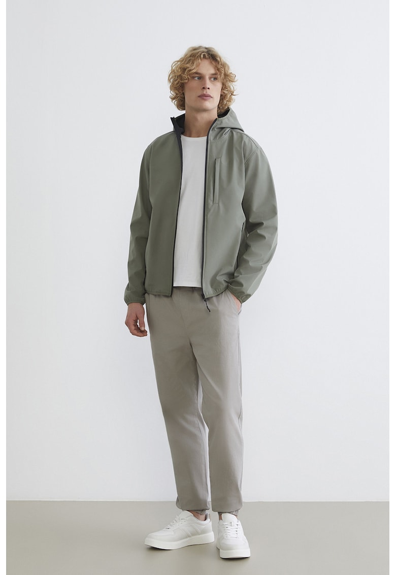 Pantaloni de trening cu terminatii elastice - Maro taupe deschis