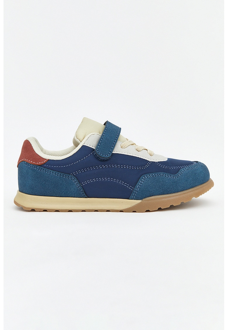Pantofi sport low-cut cu inchidere velcro - Bleumarin