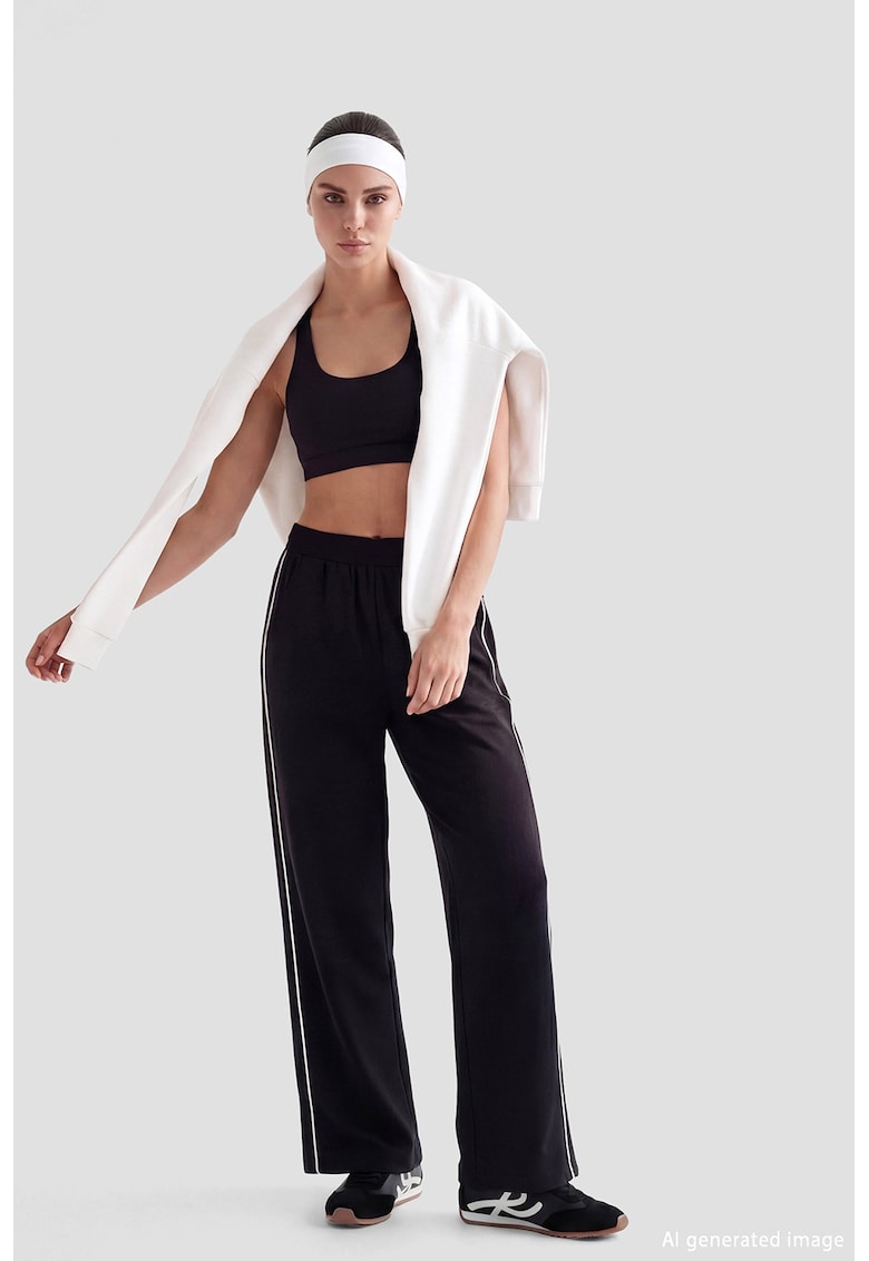 Pantaloni de trening cu model uni - Negru