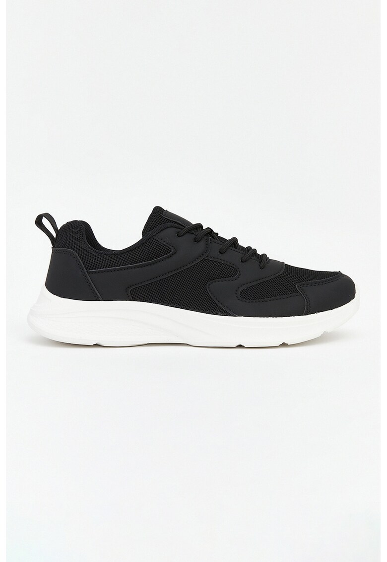 Pantofi sport low-cut din material textil - Negru antracit
