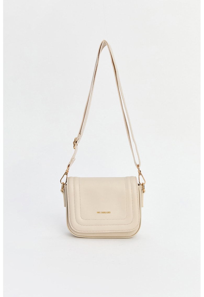 Geanta crossbody cu clapa - Bej