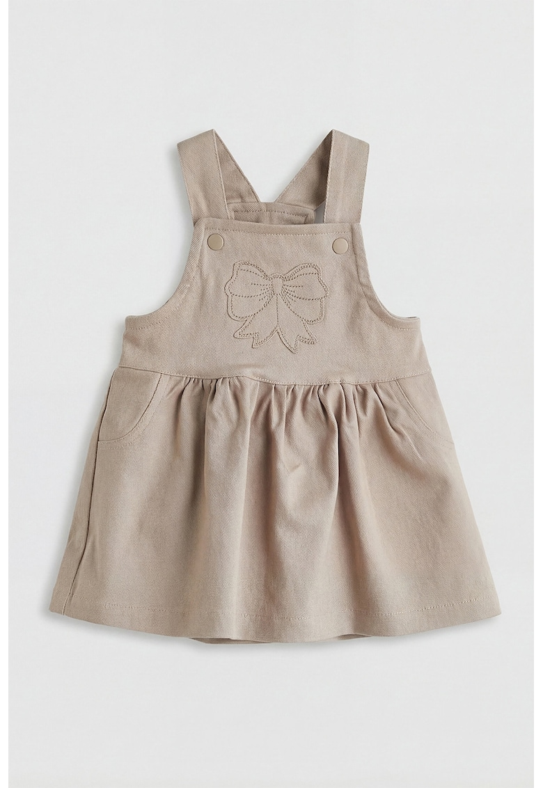 Set de bluza si rochie - 2 piese - Alb/Maro deschis