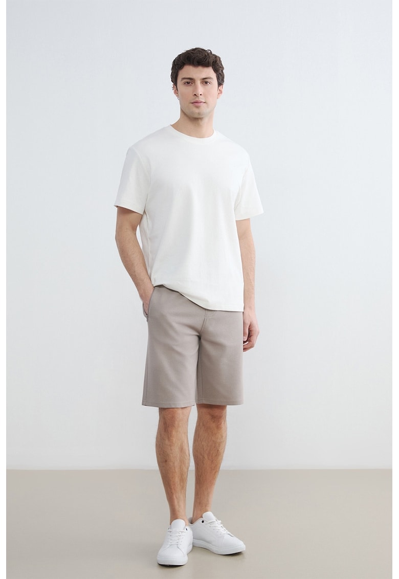 Pantaloni scurti de trening cu buzunare - Maro deschis
