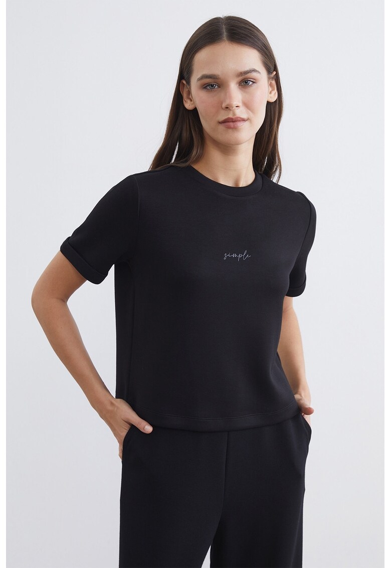 Tricou cu text - Negru