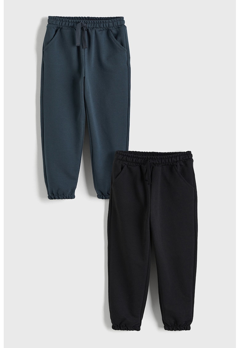Set de pantaloni de trening din amestec de bumbac - 2 perechi - Gri carbune
