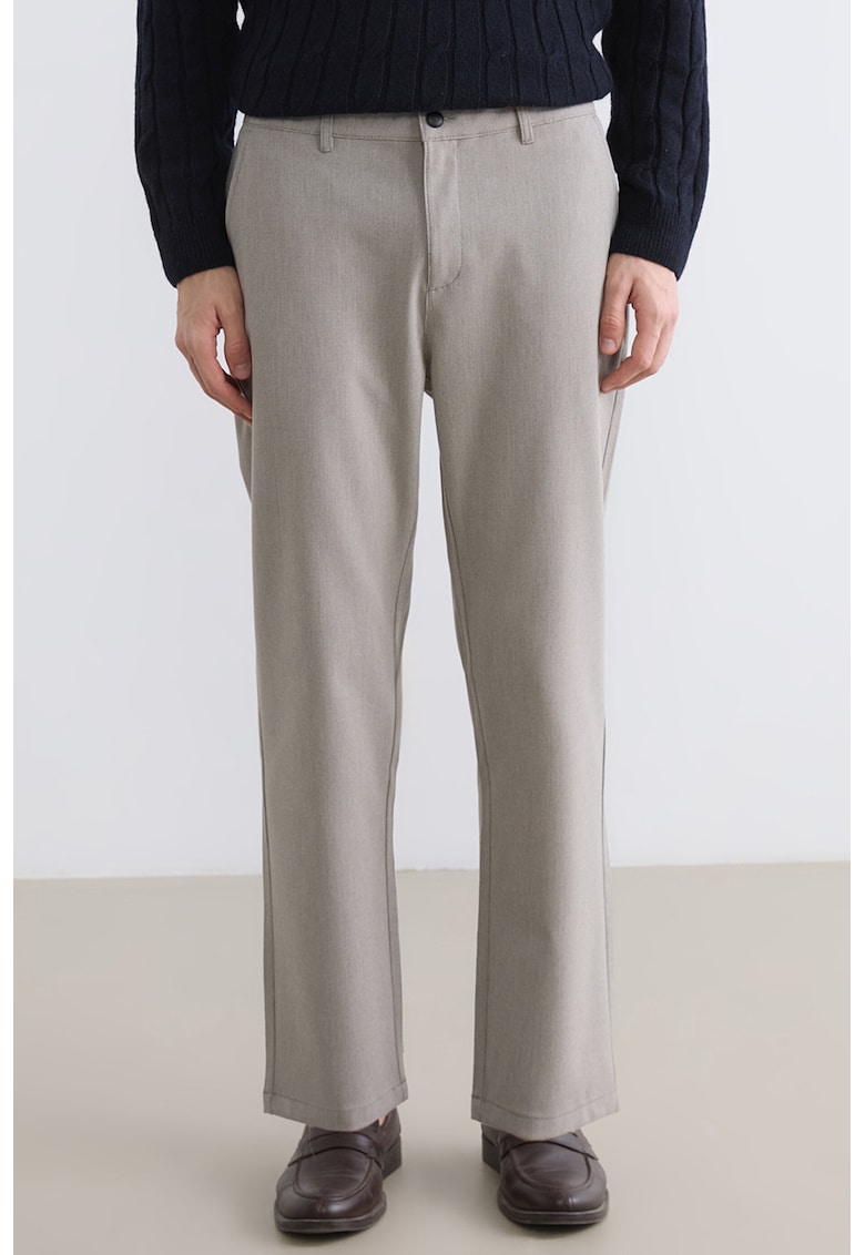 Panaloni eleganti slim fit - Gri deschis