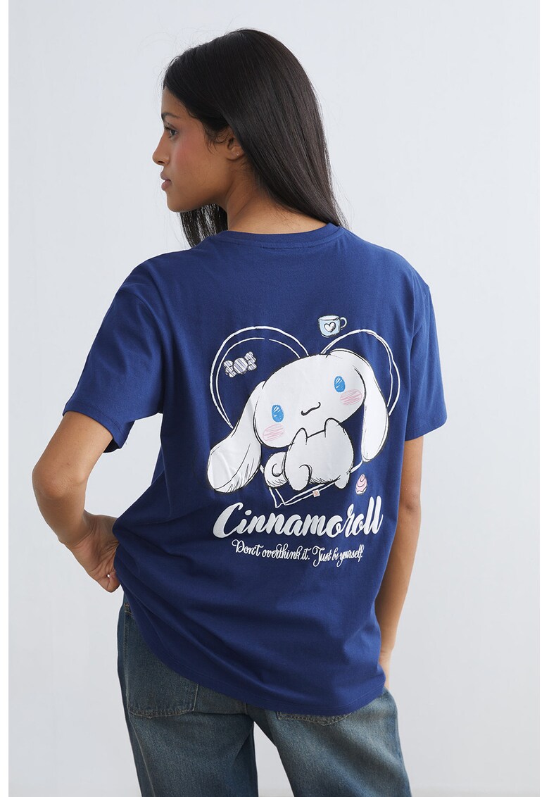Tricou cu imprimeu Cinnamoroll - Albastru royal