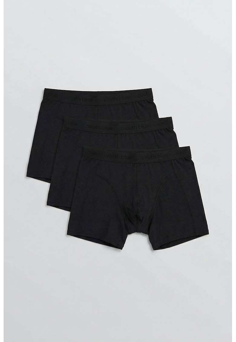 Set de boxeri din amestec de modal - 3 perechi - Negru