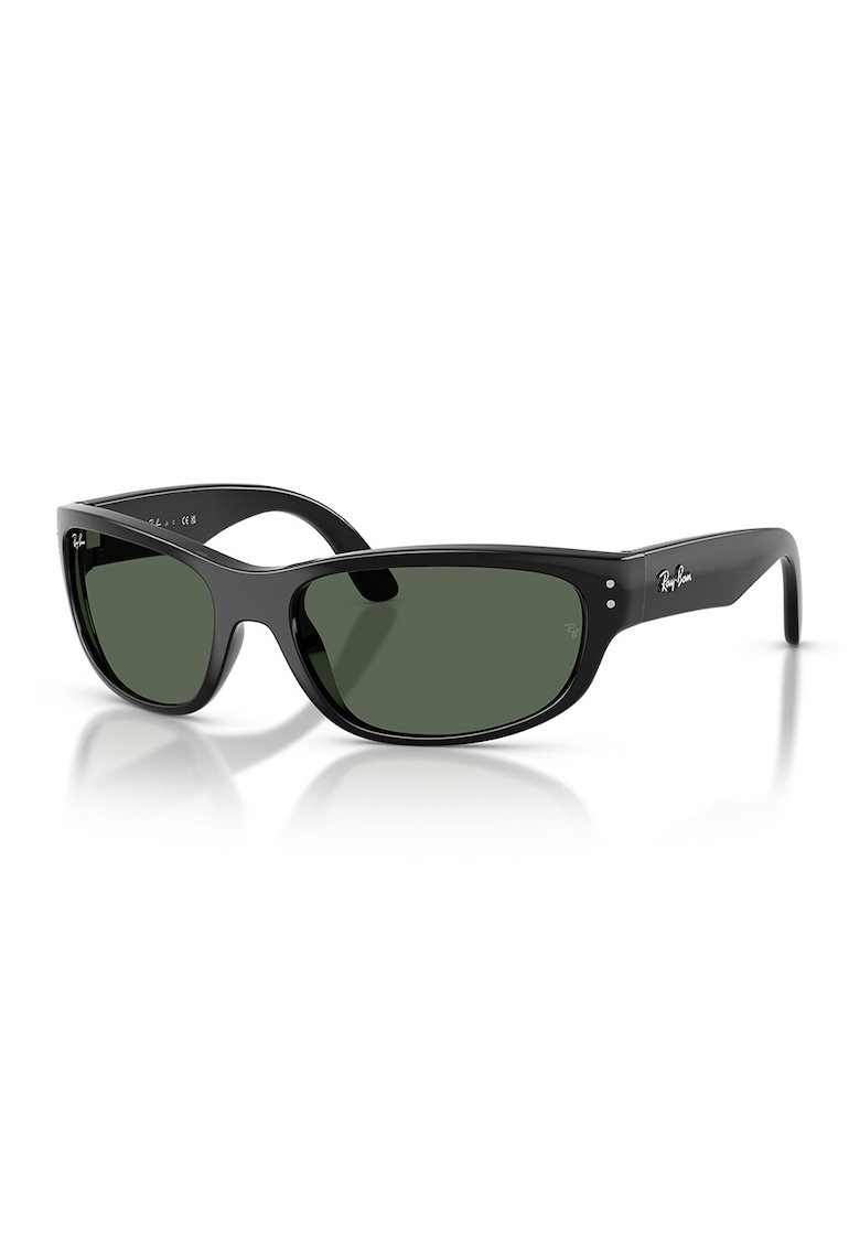 Ochelari de soare unisex dreptunghiulari - Negru