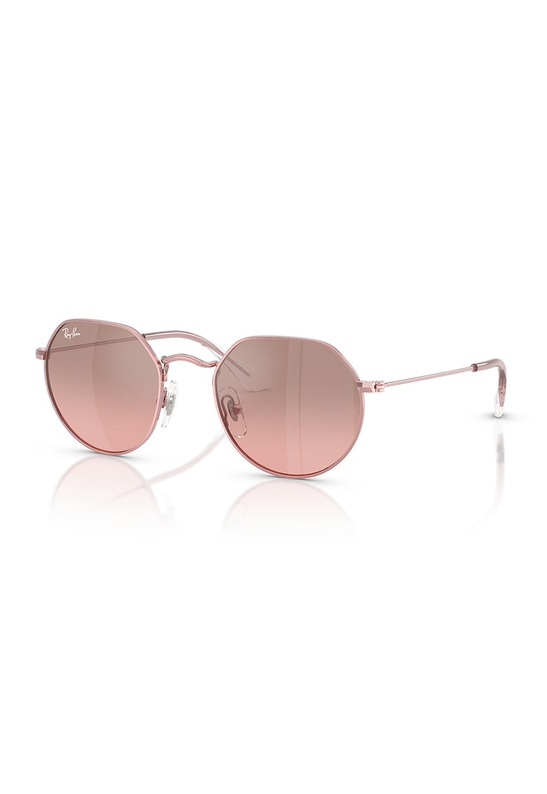 Ochelari de soare rotunzi cu rama metalica Jack - Auriu rose