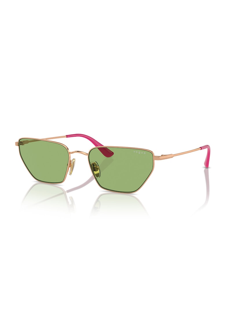 Ochelari de soare cu rama metalica - Auriu/Fucsia