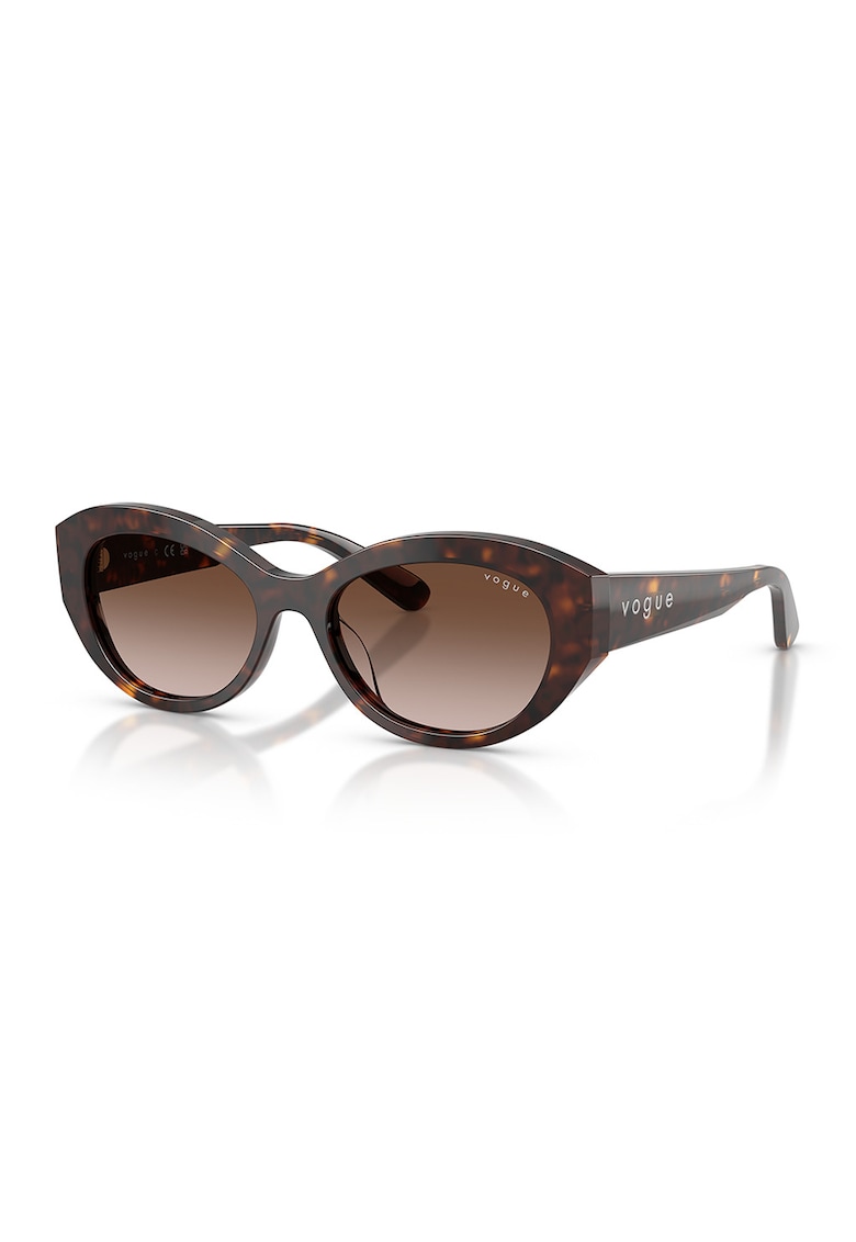 Ochelari de soare cat-eye cu model tortoise - Maro