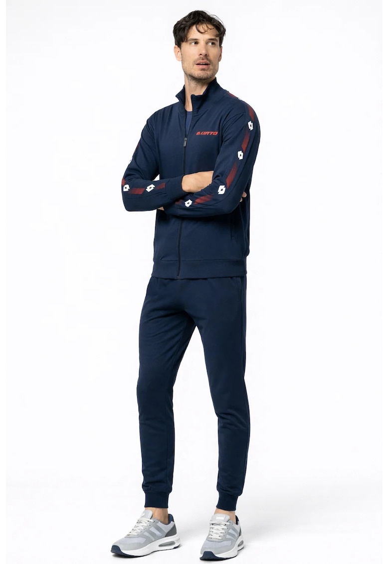 Trening barbati LA1077 - set bluza cu fermoar si pantaloni - regular fit - Albastru