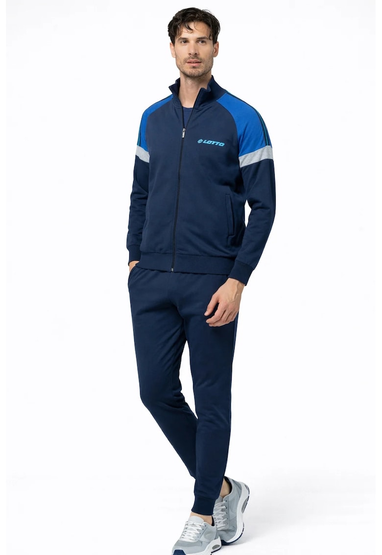 Trening barbati LA1082 - set bluza cu fermoar si pantaloni - Albastru