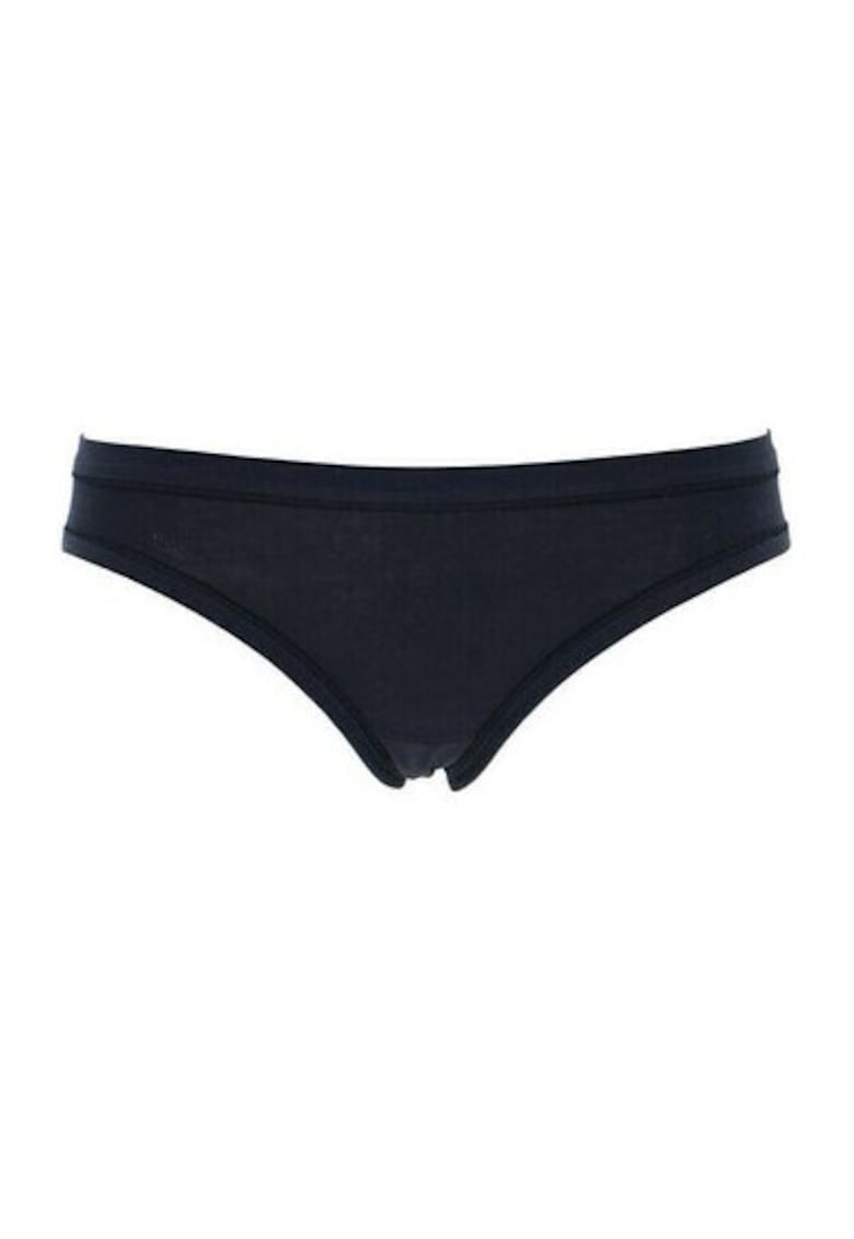 Set 3 perechi chiloti clasici bumbac cu talia joasa 3362 0003 - Negru