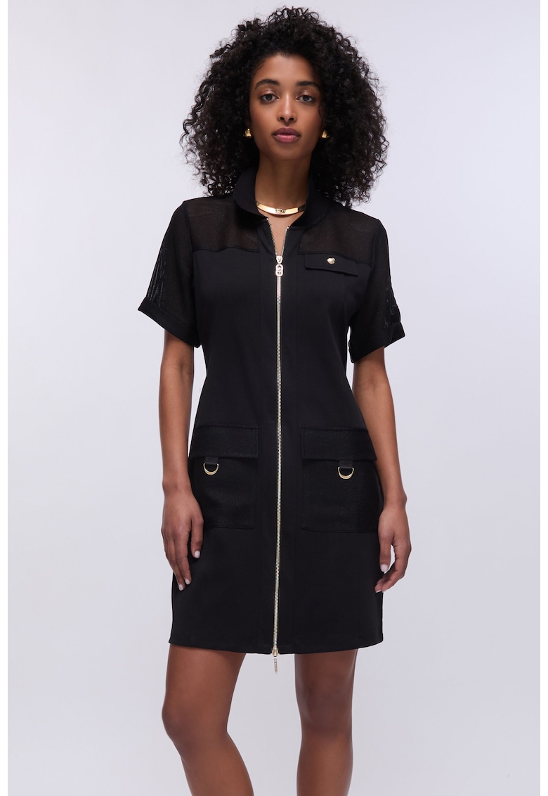 Rochie scurta cu fermoar - Negru