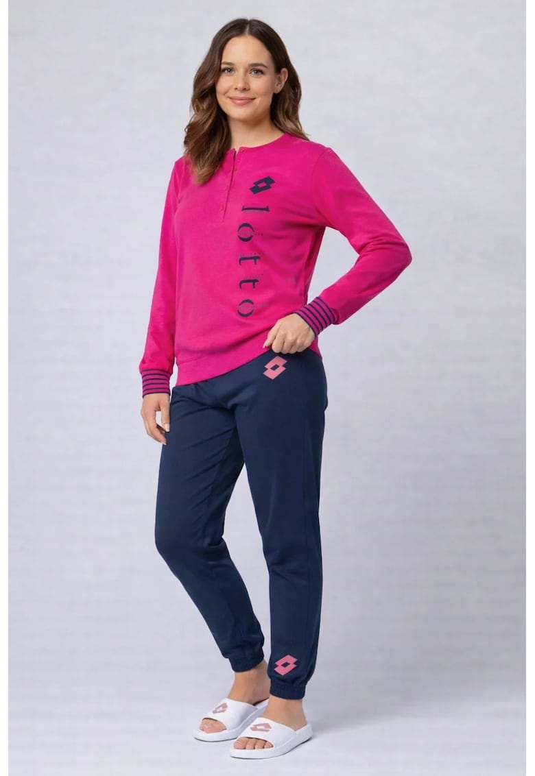 Pijama dama LP5234 - set 2 piese din bumbac - Fucsia