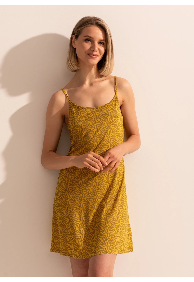 Camasa Noapte Fresh Leaves Micromodal - Galben