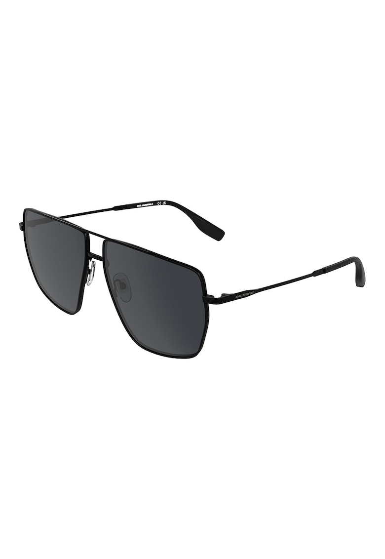 Ochelari de soare aviator cu logo discret - Negru