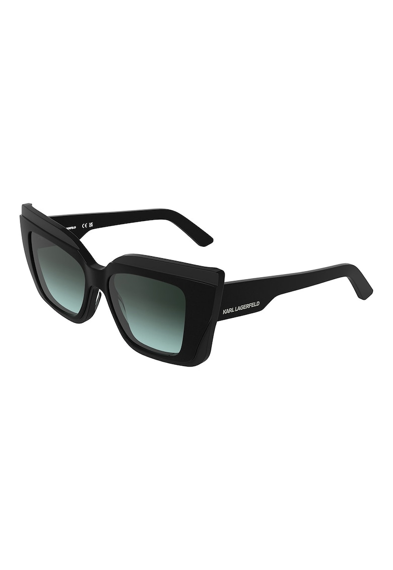 Ochelari de soare cat-eye cu rama groasa - Negru