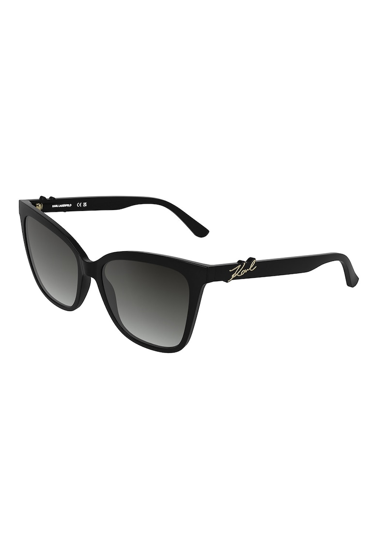 Ochelari de soare patrati cu lentile in degrade - Negru