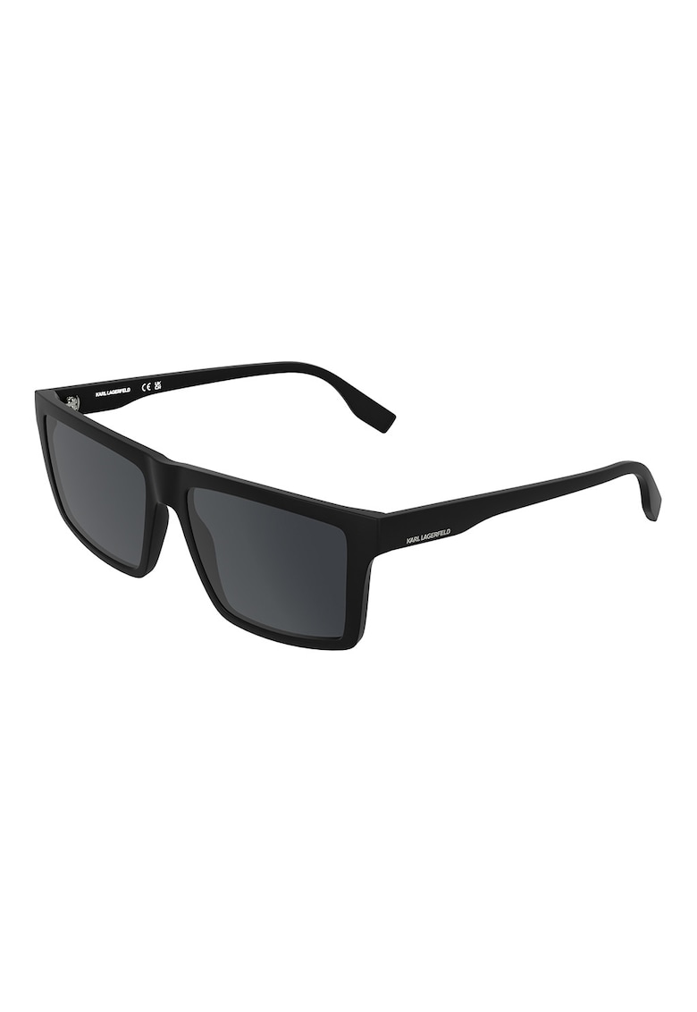 Ochelari de soare patrati cu lentile uni - Negru