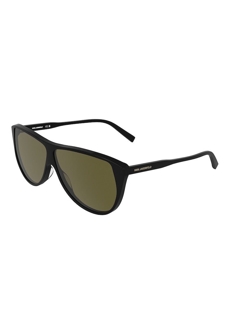 Ochelari de soare aviator cu model unisex - Negru