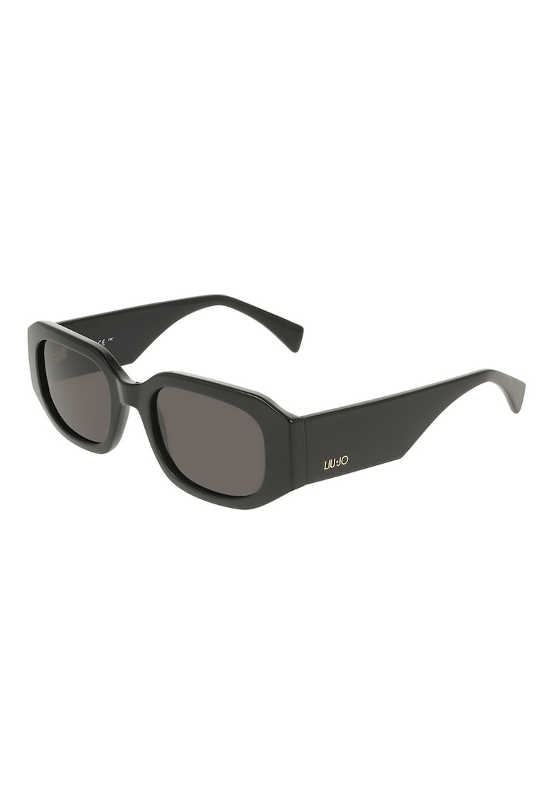 Ochelari de soare hexagonali cu lentile uni - Negru