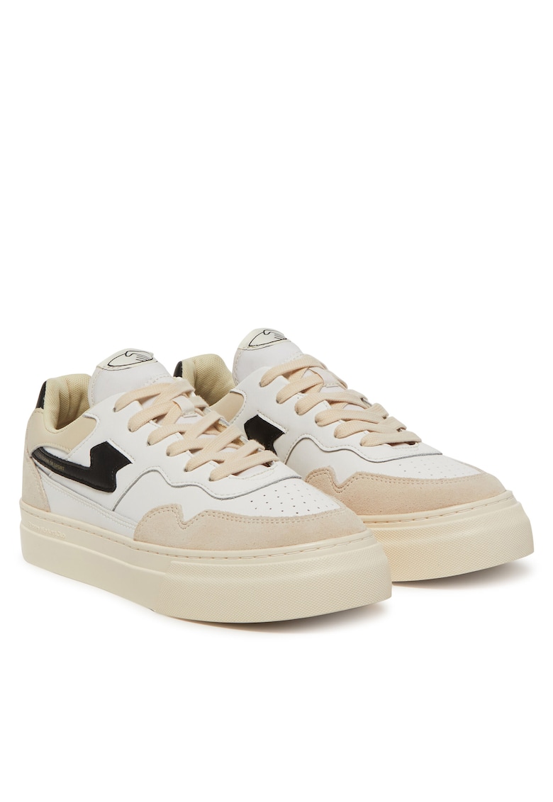 Tenisi unisex - piele naturala - alb -YA23010