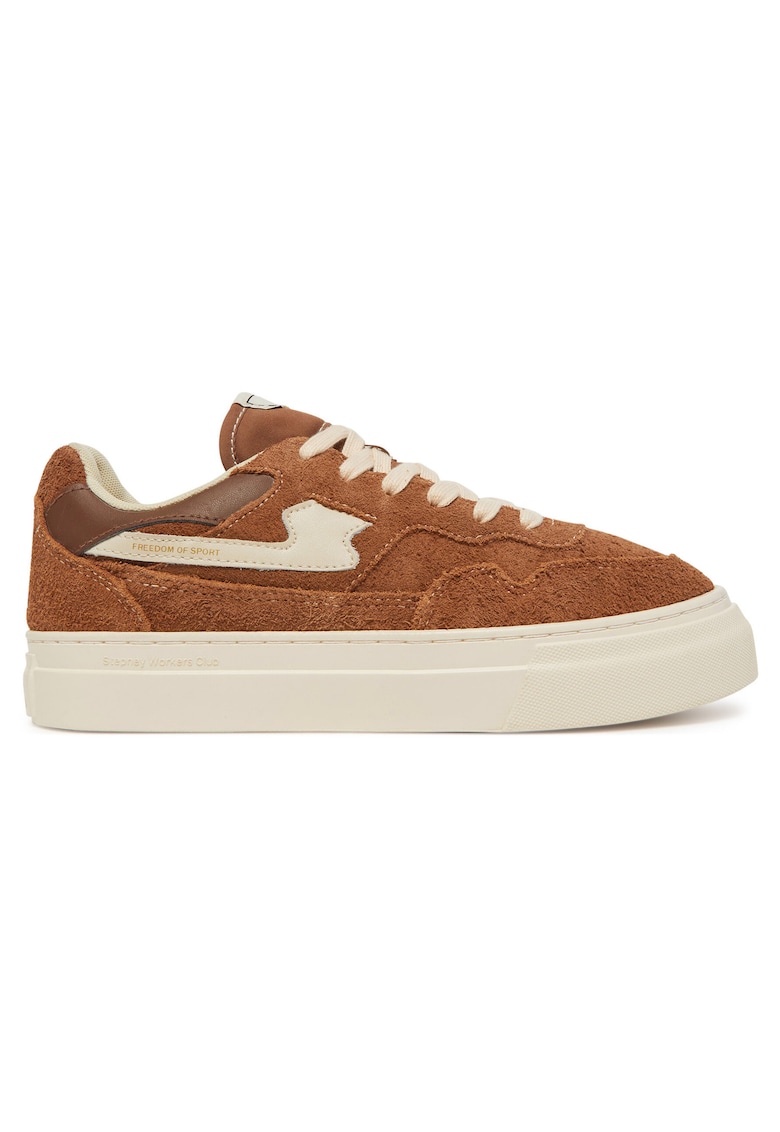 Tenisi unisex - piele naturala - maro