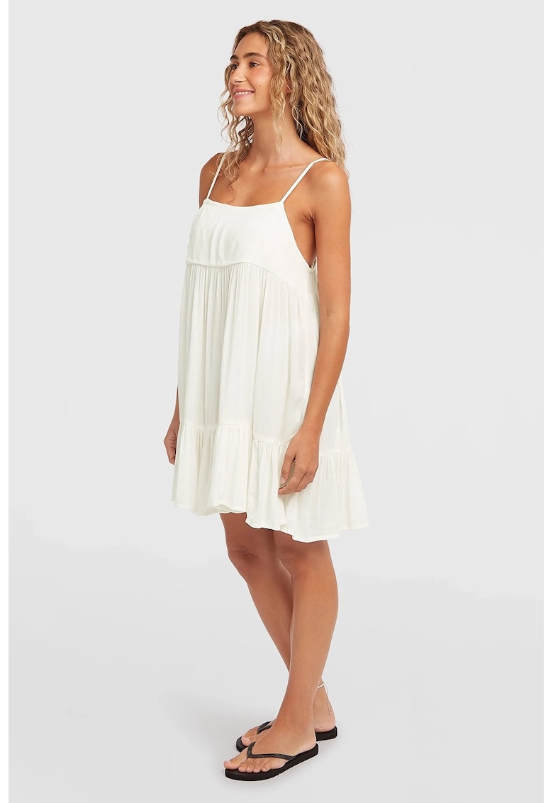 Rochie evazata cu model uni Rille - Alb