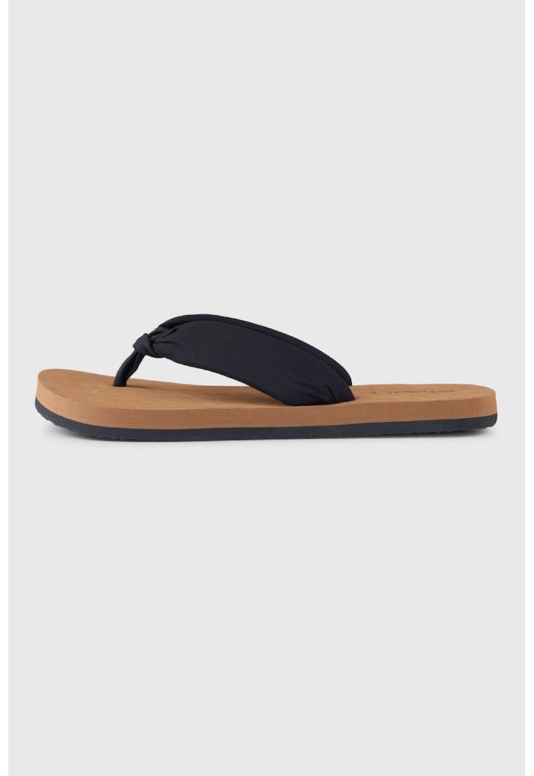 Papuci flip-flop cu detaliu nod - Negru