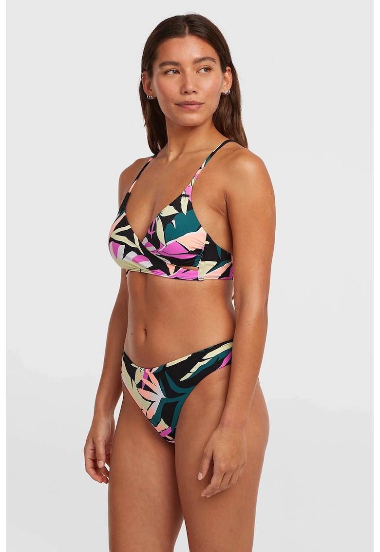 Costum de baie din doua piese cu imprimeu - Negru/Roz