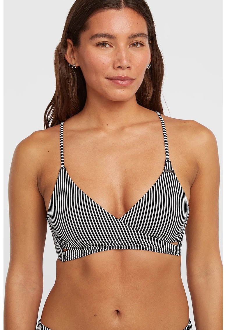 Costum de baie din doua piese cu imprimeu - Alb/Negru