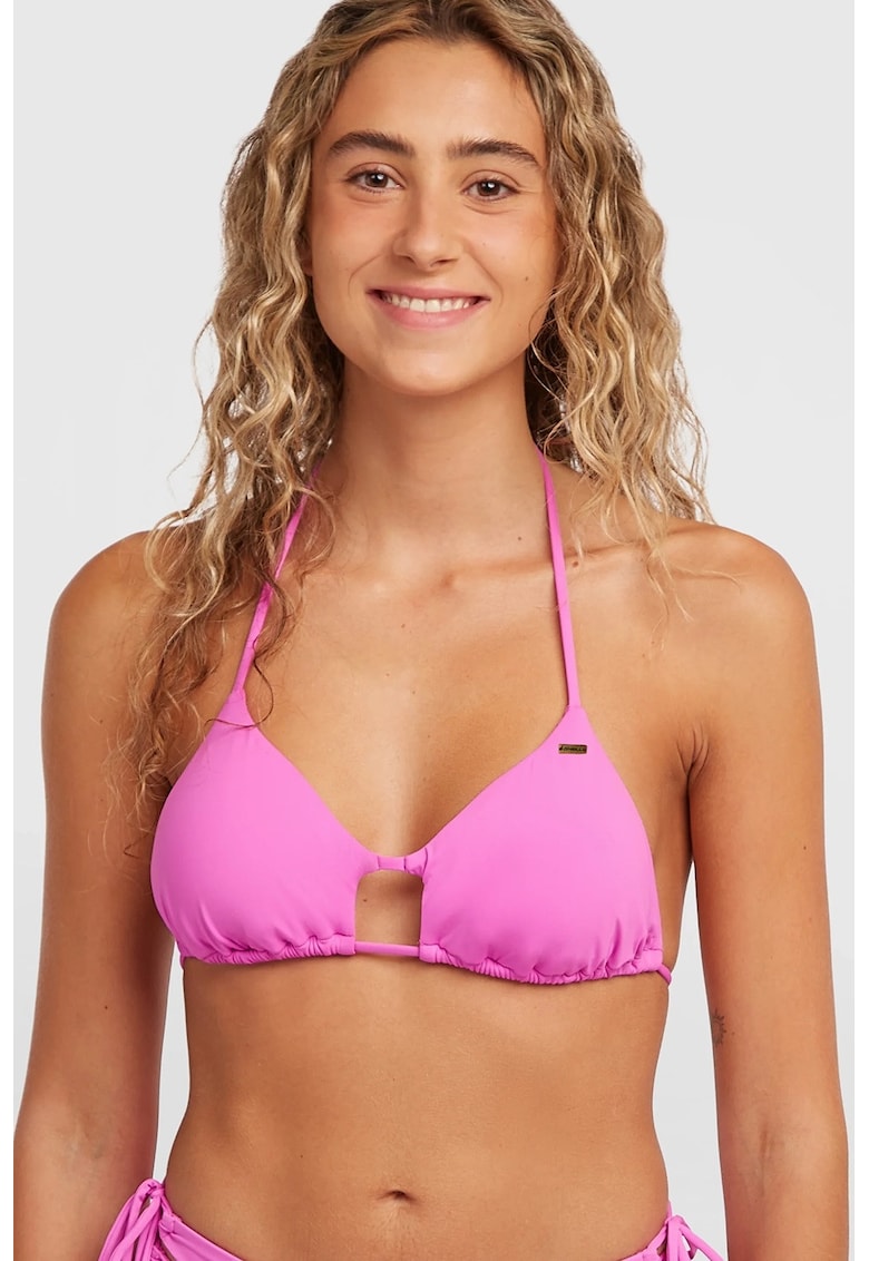 Costum de baie din doua piese cu model uni - Fucsia