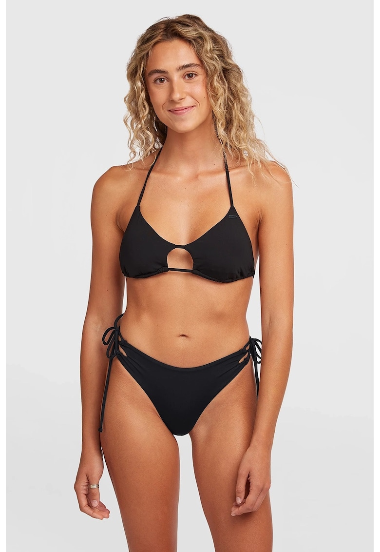 Costum de baie din doua piese cu model uni - Negru