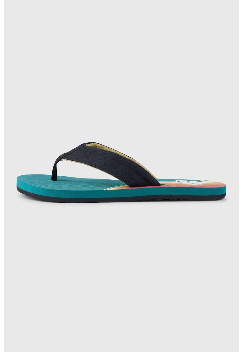 Papuci flip-flop cu model uni - Verde/Albastru ultramarin