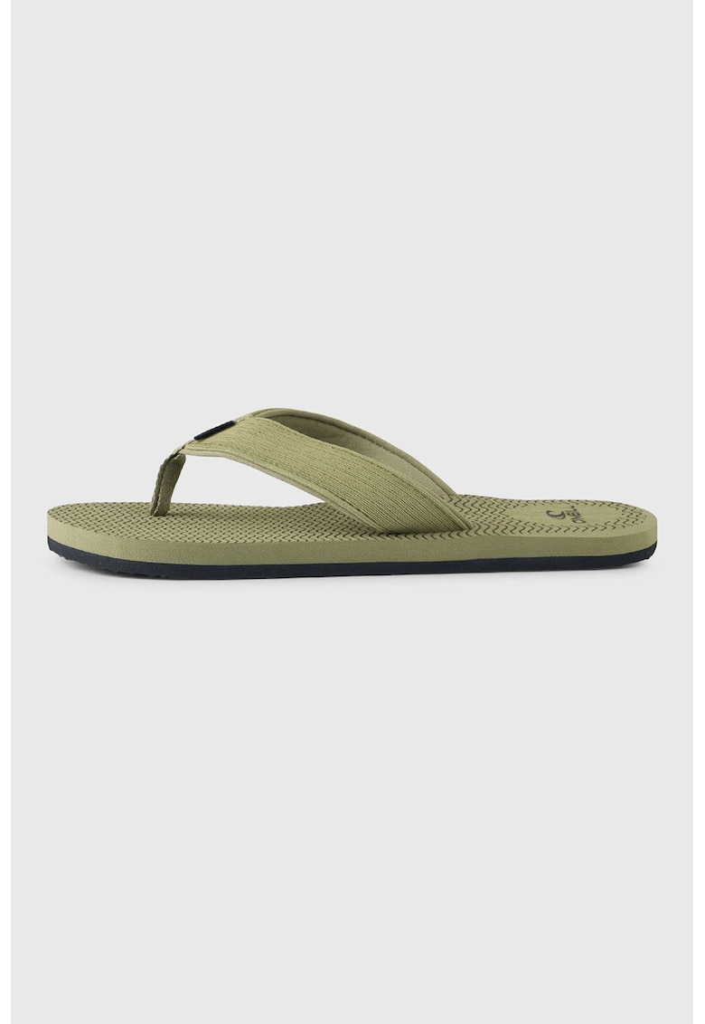 Papuci flip-flop cu logo - Verde masliniu