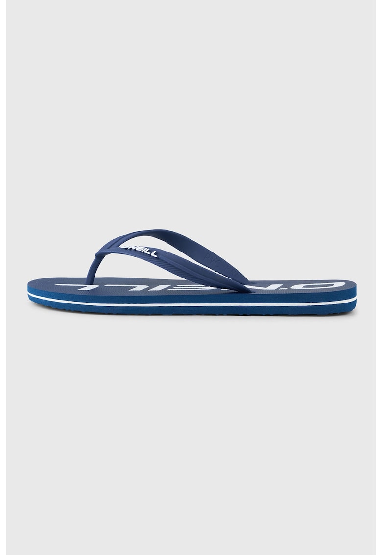 Papuci flip-flop cu logo - Albastru inchis