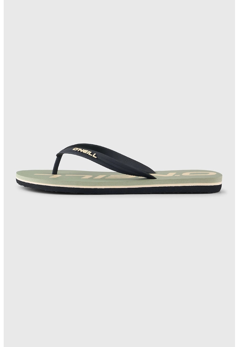 Papuci flip-flop cu logo - Verde inchis/Verde deschis