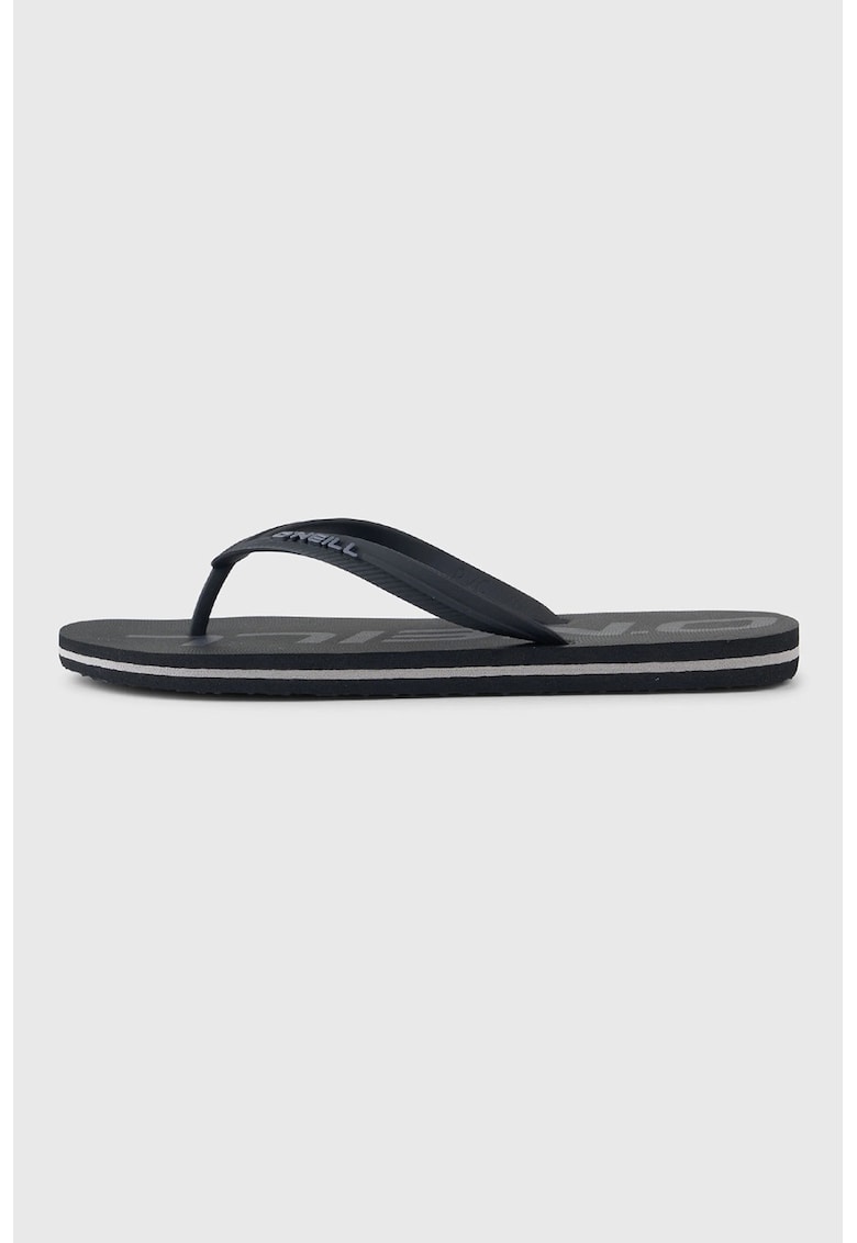 Papuci flip-flop cu logo - Negru/Gri