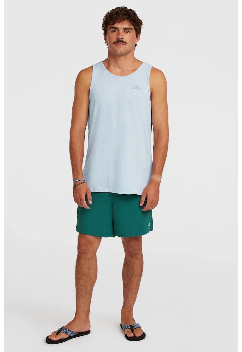Pantaloni scurti de baie cu talie elastica cu snur - Verde persan