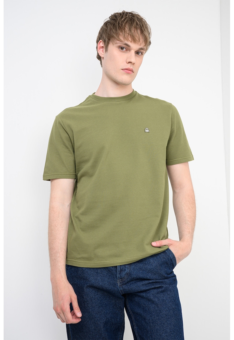 Tricou din bumbac organic - Kaki inchis